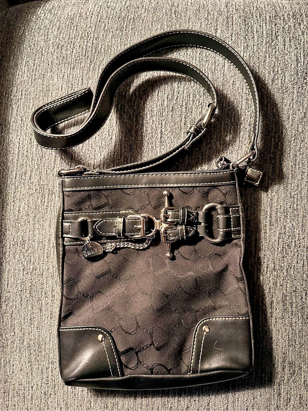 Chaps Black Crossbody Bag Like New